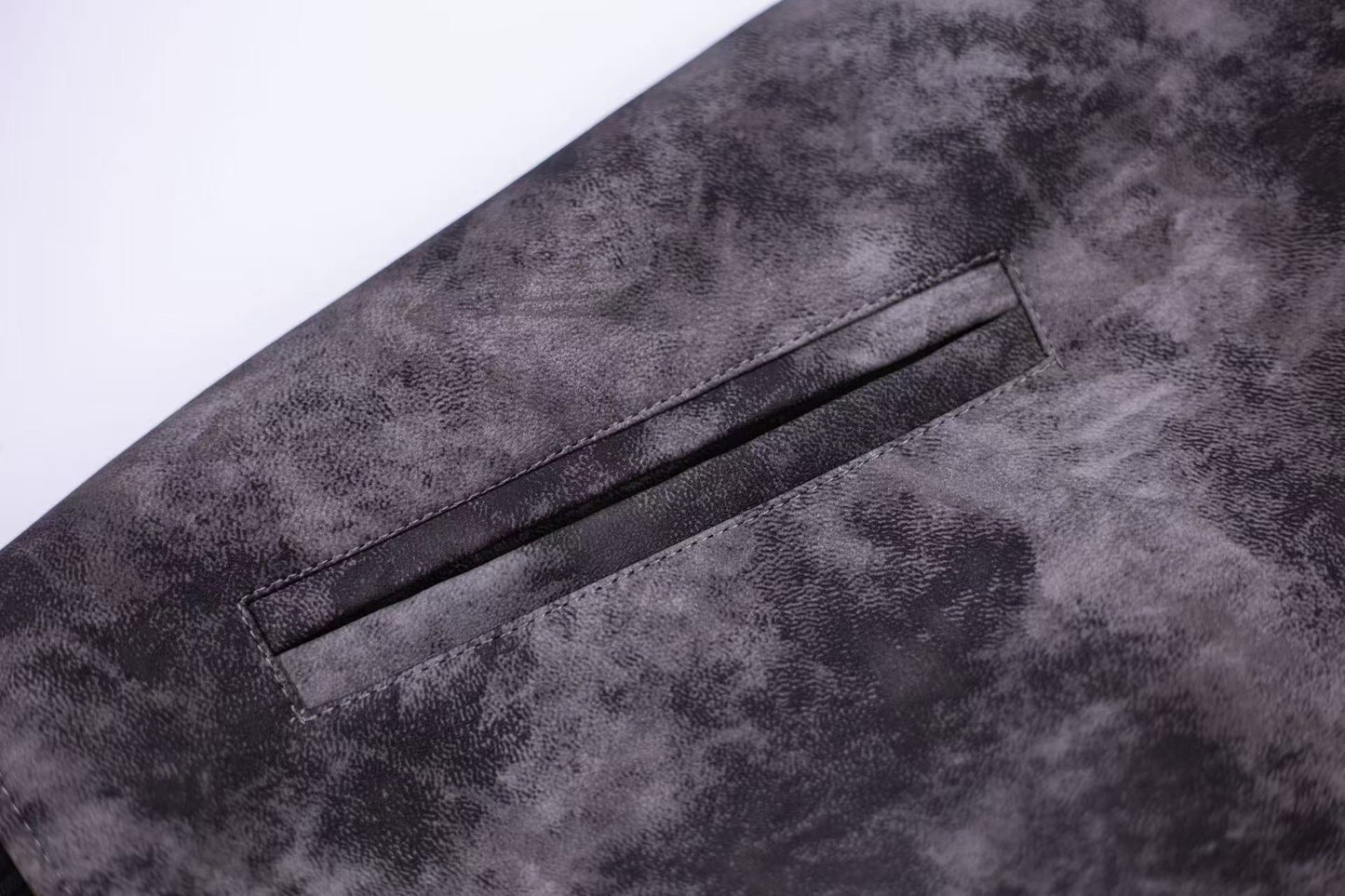 Chrome Hearts Fleur-de-lis Patch Varsity Jacket - Grey Tie-dye Outerwear A5588