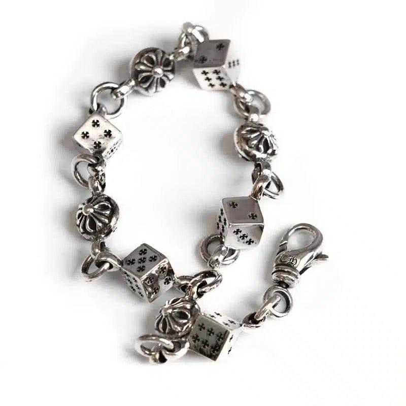 Chrome Hearts DICE AND CROSSBALL BRACELET -4