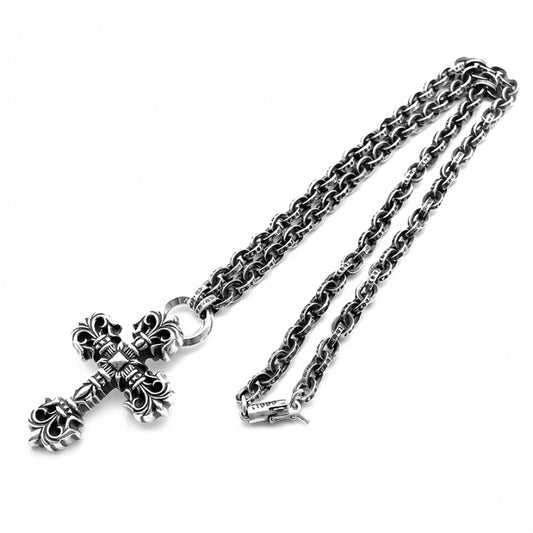 Chrome Hearts Paperchain Necklace With Dagger Pendant
