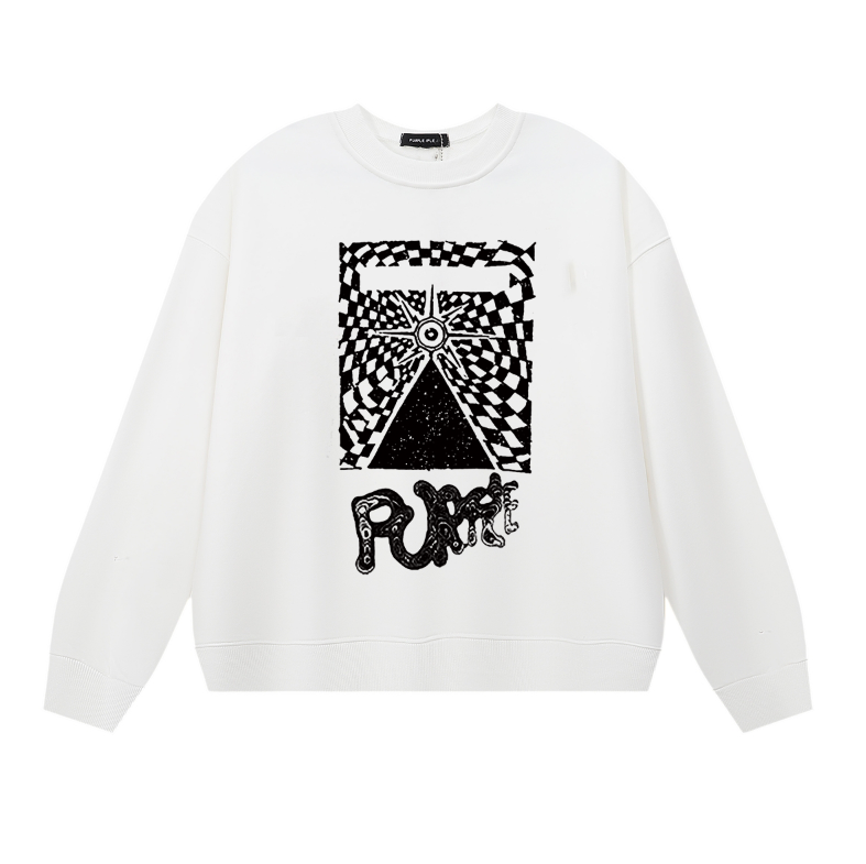 Purple Men's Long-Sleeve T-shirt Sweatshirt 1147