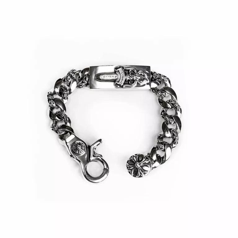 Chrome Hearts ダガーID ファンシーリンククリップブレスレット -6