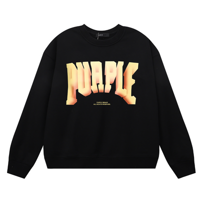 Purple Men's Long-Sleeve T-shirt Sweatshirt 1128