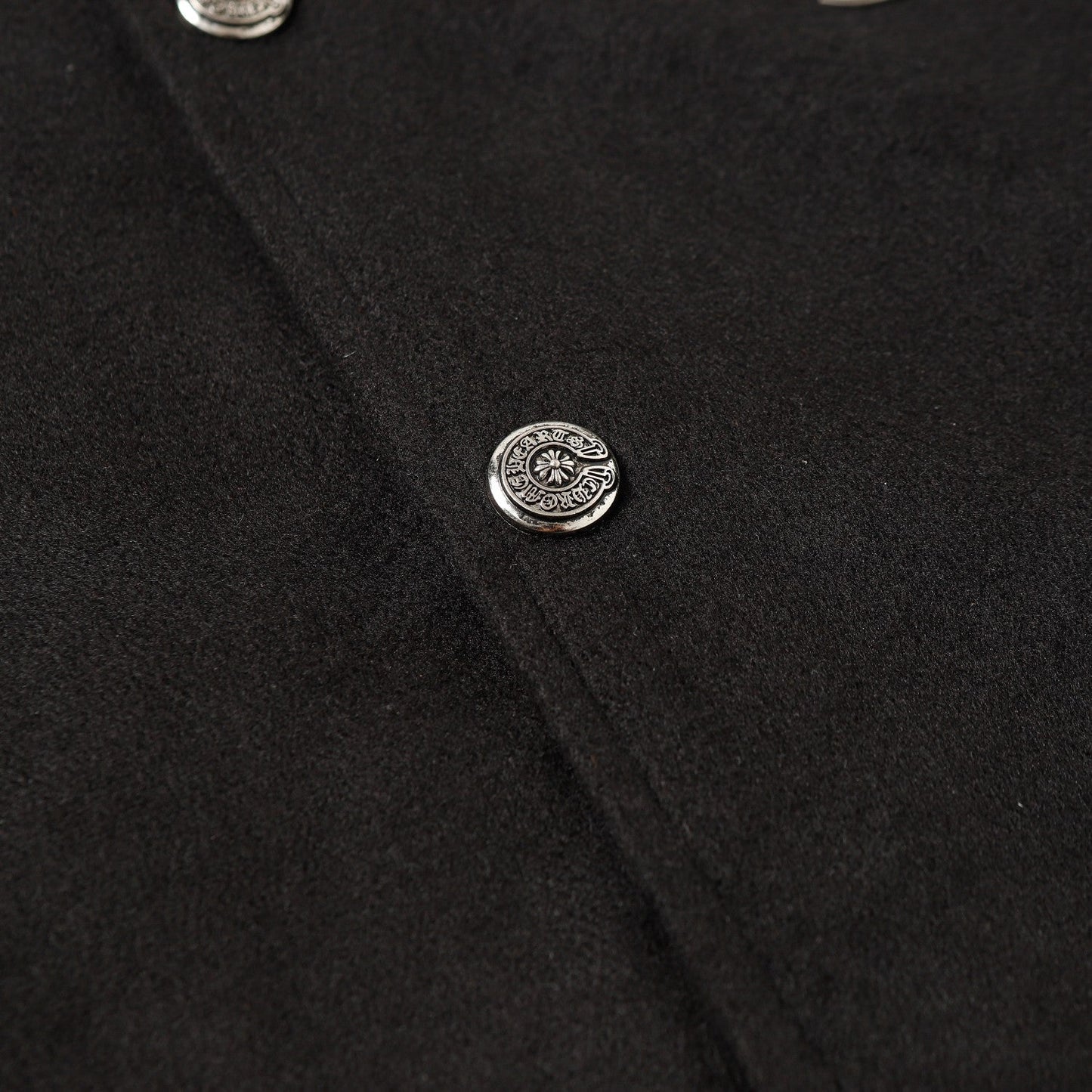 Chrome Hearts Cross Embroidered Leather Sleeve Varsity Jacket - Black Street Style 116