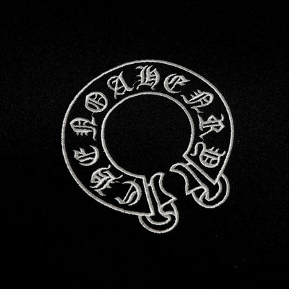 Chrome Hearts レイヤードクロス バーシティジャケット - ブラック ホワイト ストリートスタイル アウターウェア 2208 