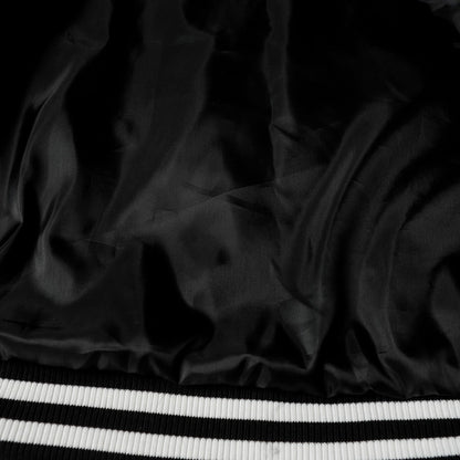 Chrome Hearts レイヤードクロス バーシティジャケット - ブラック ホワイト ストリートスタイル アウターウェア 2208 