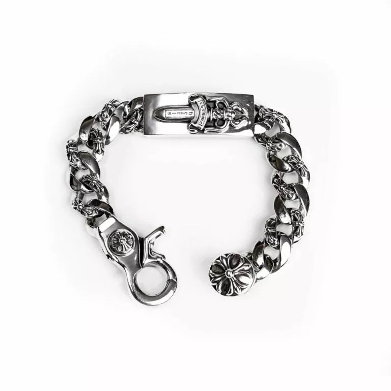 Chrome Hearts ダガーID ファンシーリンククリップブレスレット -6