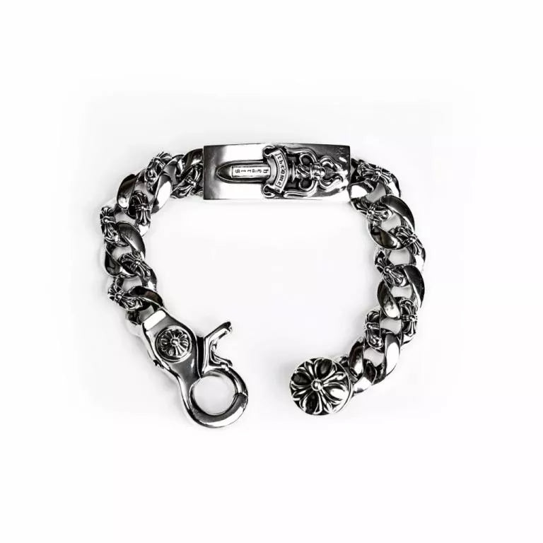 Chrome Hearts ダガーID ファンシーリンククリップブレスレット -6