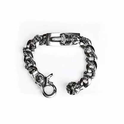 Chrome Hearts ダガーID ファンシーリンククリップブレスレット -6