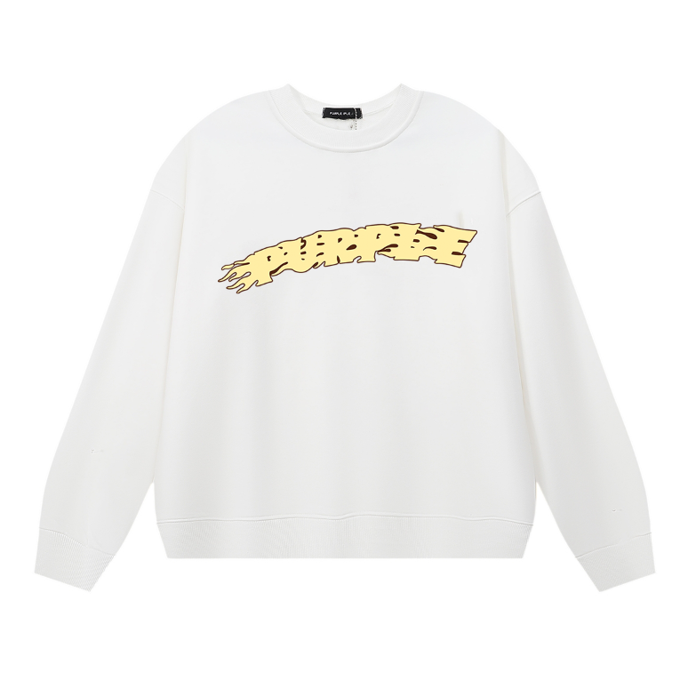 Purple Men's Long-Sleeve T-shirt Sweatshirt 1130