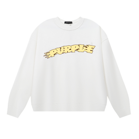 Purple Men's Long-Sleeve T-shirt Sweatshirt 1130